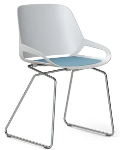 Numo Schwingstuhl weiß, schwarz oder poliert Schwingstühle|Bürostühle Ergonomisch