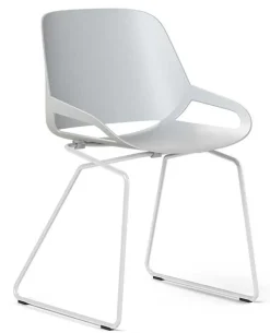 Numo Schwingstuhl weiß, schwarz oder poliert Schwingstühle|Bürostühle Ergonomisch