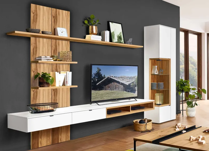 Online Andiamo Home Wohnwand weiß modern hochwertig Wohnwände