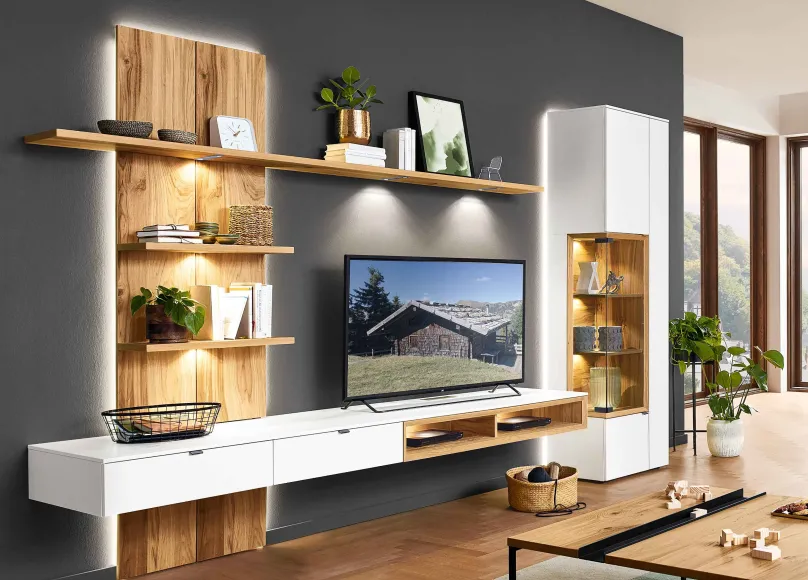 Online Andiamo Home Wohnwand weiß modern hochwertig Wohnwände