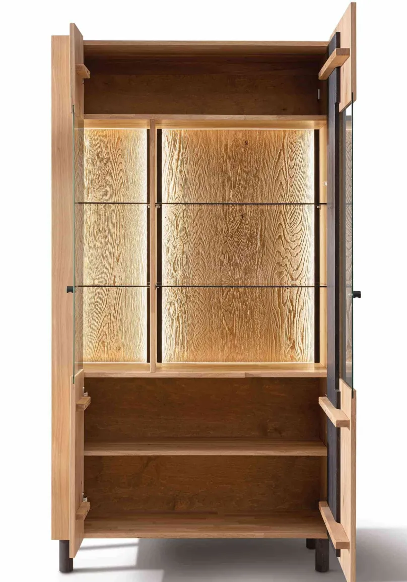 Sale Ascona Vitrinenschrank Holz modern Vitrinen|Vitrinenschränke
