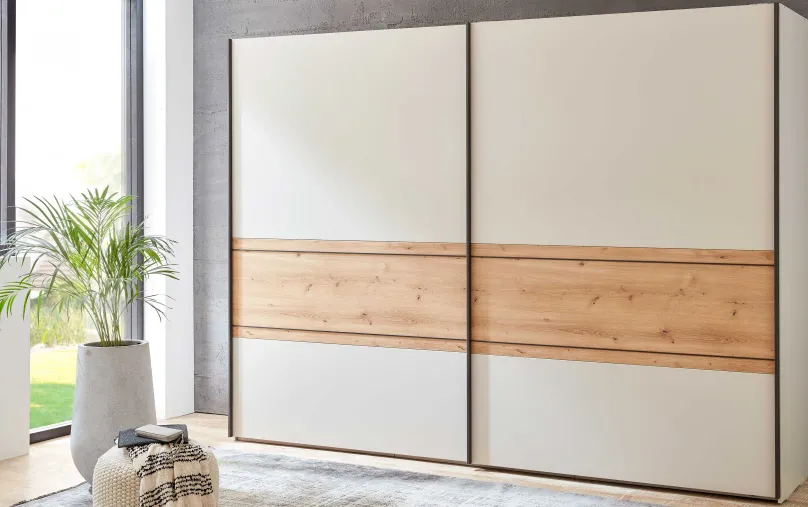 Outlet Asti Schwebetürenschrank champagner Schwebebetürenschränke