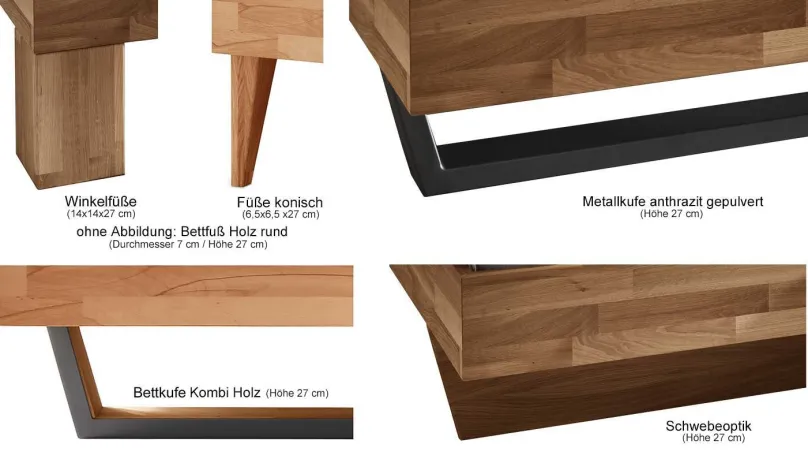 New Astoria Massivholzbett 140x200 Massivholzbett