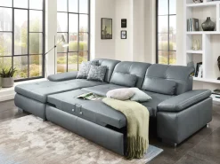 Atlantis Ledersofa mit Schlaffunktion Schlafsofa|Ecksofas