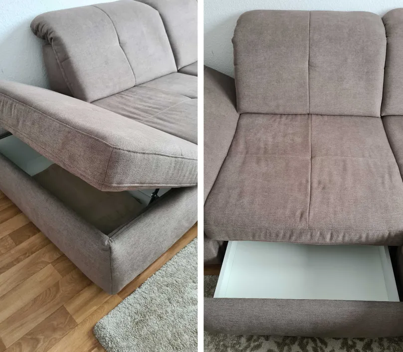 Clearance Atlantis Sofa mit Recamiere Schlafsofa|Ecksofas
