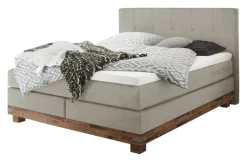 Discount Boston Boxspringbett mit Holzrahmen Boxspringbett