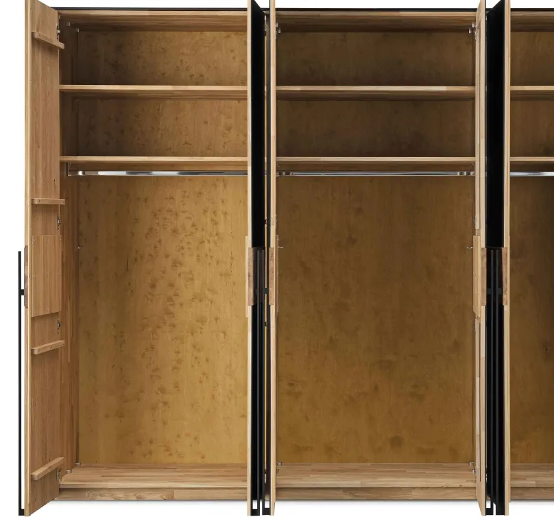 Discount Boston Kleiderschrank Vollholz Drehtürenschränke