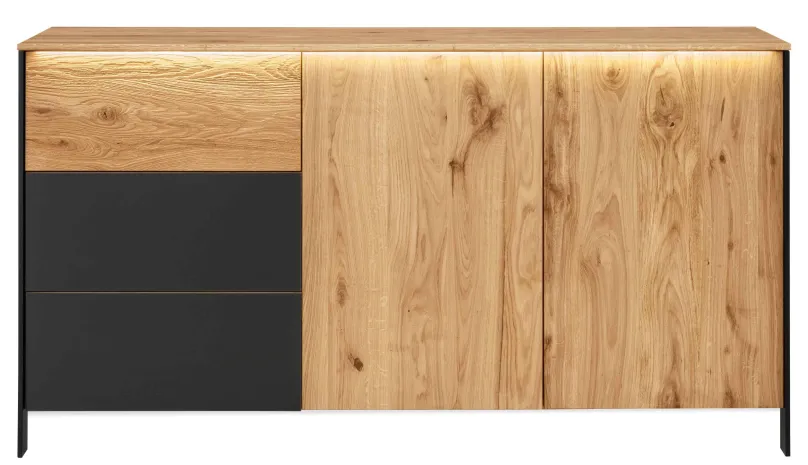 Best Boston Kommode eiche schwarz Sideboards|Kombikommode
