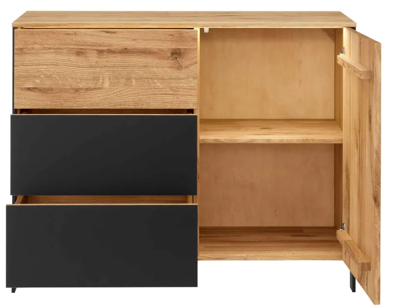Best Boston Kommode eiche schwarz Sideboards|Kombikommode