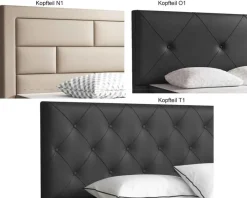 Boxspringbett mit hohem Kopfteil Boxspringbett