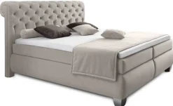 Outlet Boxspringbett 160x200 Chesterfield Boxspringbett