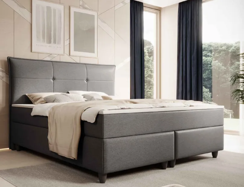 Outlet Boxspringbett 180x200 mit Topper Boxspringbett
