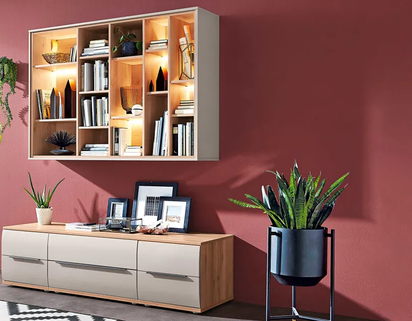 Clearance Breege Bücherregal mit TV-Element Bücherregale|Wohnwände