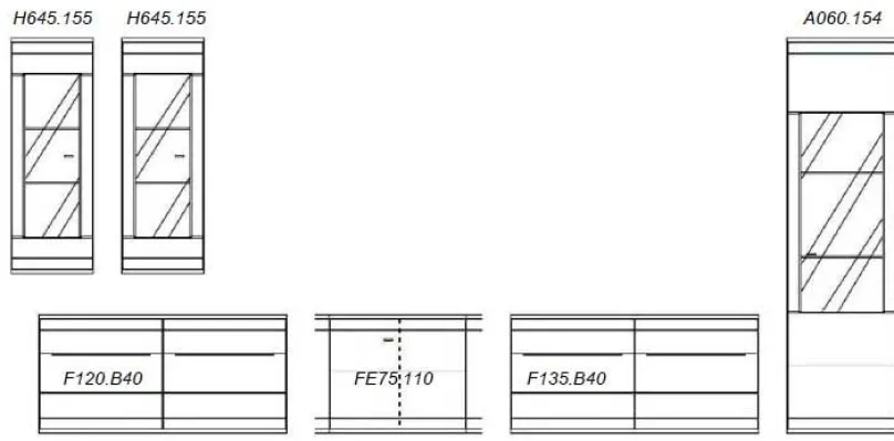 Clearance Breege Wohnwand Ecke Wohnwände