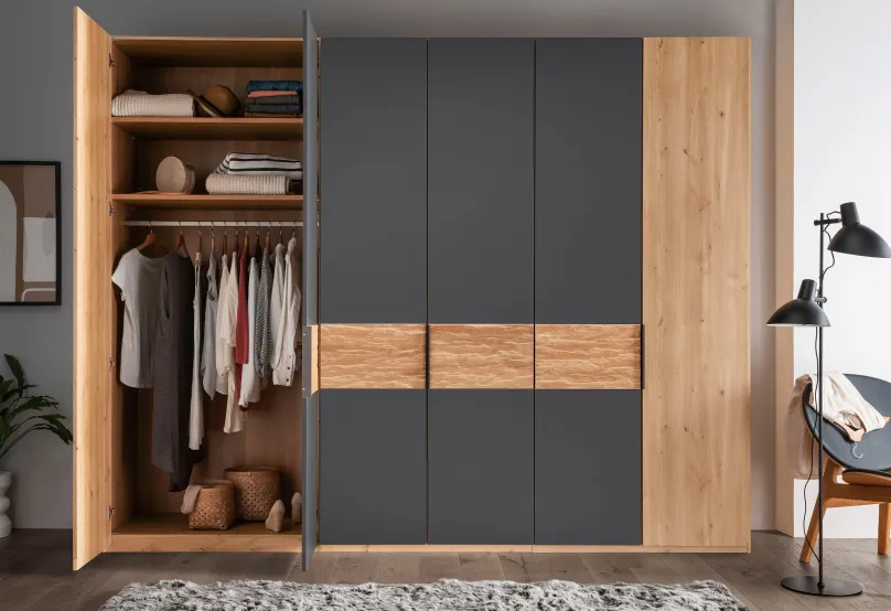 New Cadiz Kleiderschrank eiche Drehtürenschränke