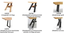 Outlet Carbonara Holztisch mit Baumkante Esstische|Esstische