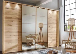 Outlet Cardiff Kleiderschrank eiche Schwebebetürenschränke