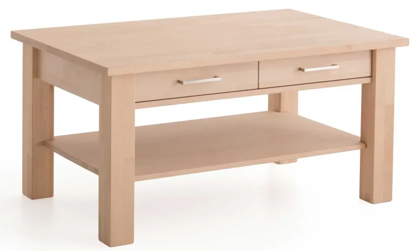 New CH130B Couchtisch mit Schublade Massivholz Couchtische