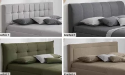Clearance Clara Polsterbett 100x200 mit Bettkasten Polsterbett