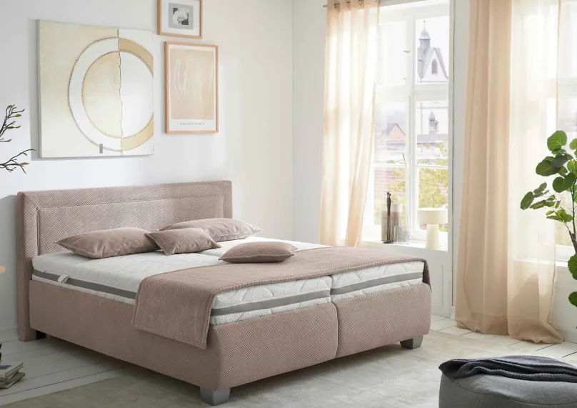 Discount Clarissa Polsterbett 200x200 mit Stauraum Polsterbett