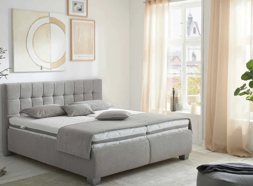 Discount Clarissa Polsterbett 200x200 mit Stauraum Polsterbett
