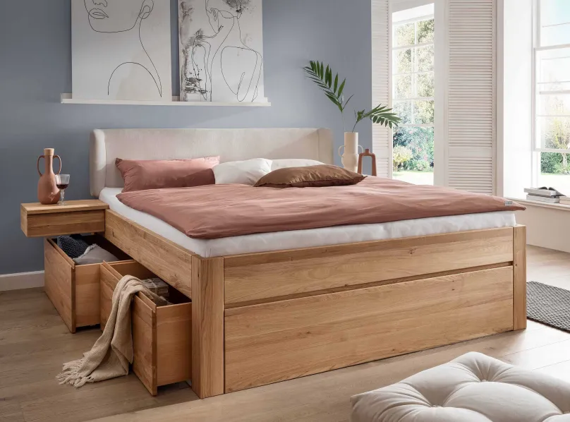 Discount Cleveland massiv Holz Bett 140x200 Massivholzbett