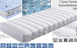 New Comfort Taschenfederkernmatratze mit 1000 Federn Matratzen