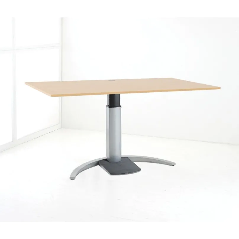 Schreibtisch 120x80 cm Säule höhenverstellbar Schreibtische