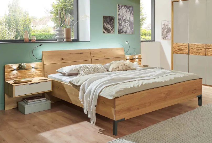 Outlet Cordoba Bett eiche Klassisches Bettgestell