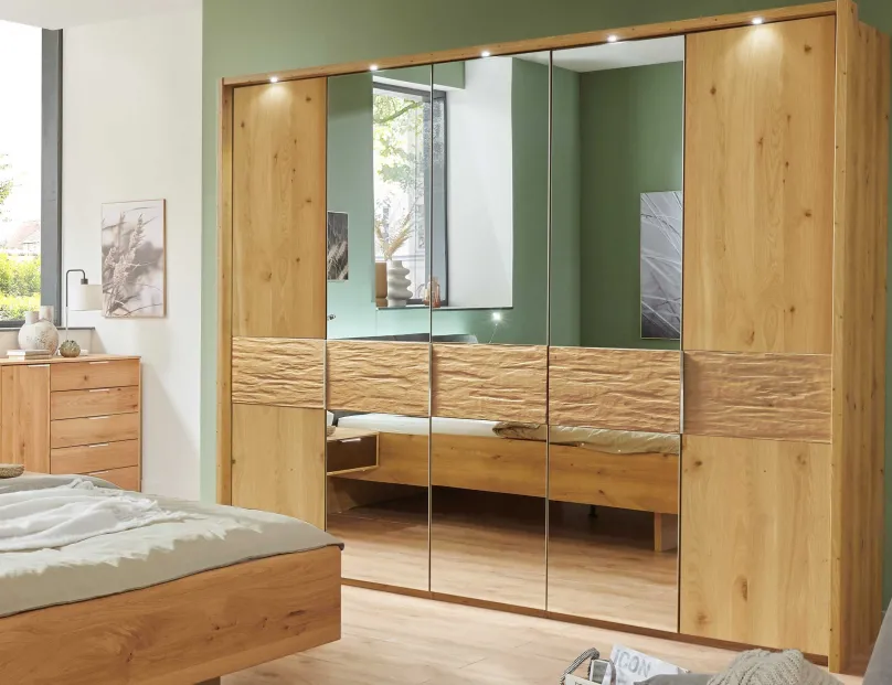 New Cordoba Kleiderschrank mit Spiegeltüren Drehtürenschränke
