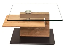 7894 Couchtisch Glas Holz modern Couchtische