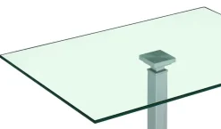 Online 2598 Couchtisch Glas Metall höhenverstellbar Couchtische