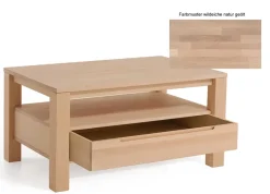 Online Couchtisch wildeiche massiv mit Schublade Couchtische