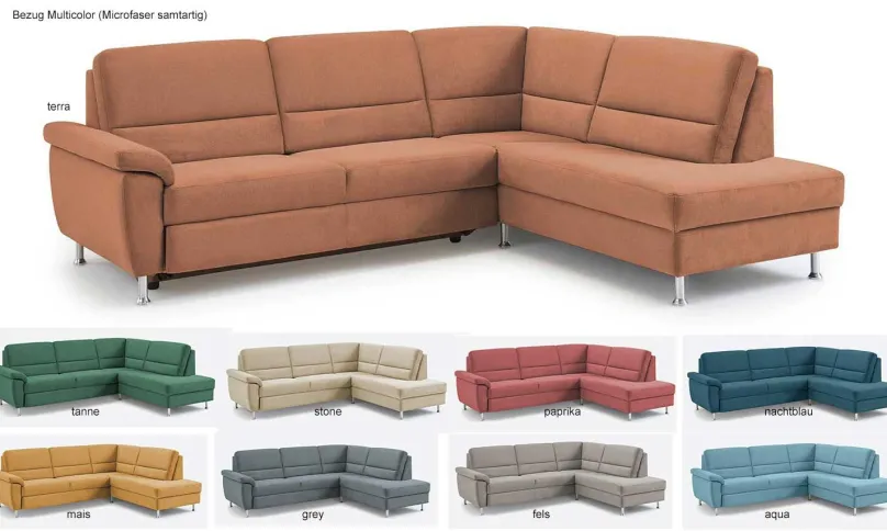 Discount Dietsch Onyx Ecksofa mit Querschläfer in vielen Farben Schlafsofa|Ecksofas