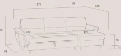 Online Dietsch Onyx Schlafsofa mit Ottomane in vielen Farben Schlafsofa|Ecksofas