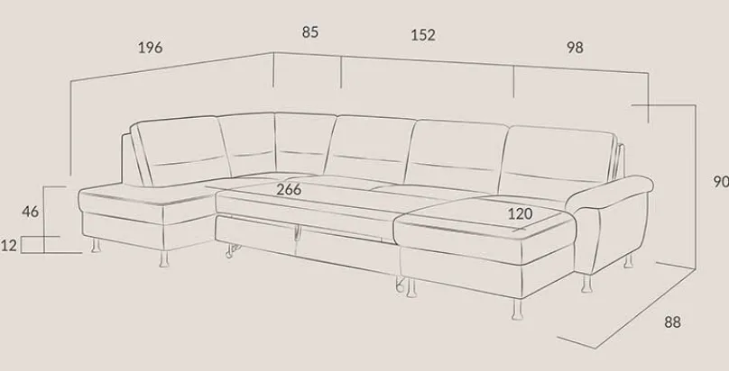 Hot Dietsch Onyx Wohnlandschaft wahlweise mit Schlaffunktion und Bettkasten Schlafsofa|Wohnlandschaft