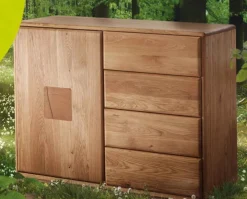 Discount Echtholz Kommode eiche Kombikommode