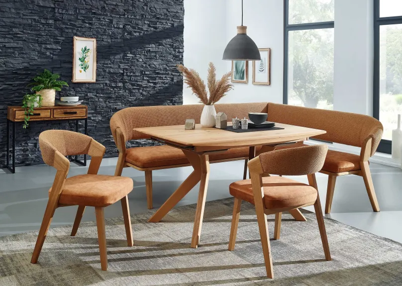 Hot Eckbankgruppe Massivholz modern Essgruppen