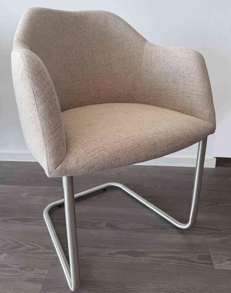 Clearance 2er Set Schwingsessel beige Schwingstühle|Stühle