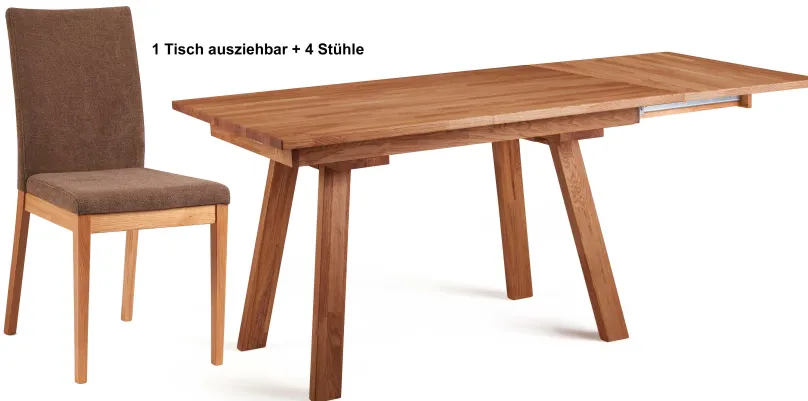 Best Essgruppe mit 4 Stühlen ausziehbar Essgruppen