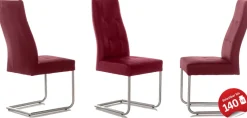 Best Freischwinger rot Kunstleder Schwingstühle|Stühle