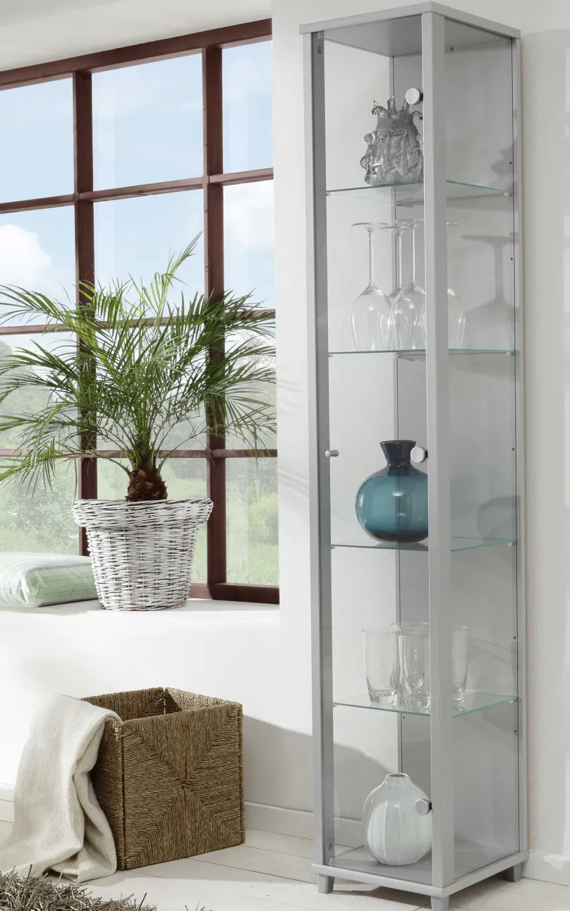 Glasvitrine schmal in 7 Farben Vitrinen|Glasvitrinen