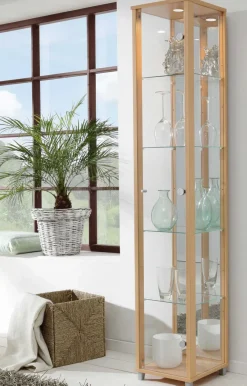Best Glas Vitrine schmal in 7 Farben Vitrinen|Glasvitrinen