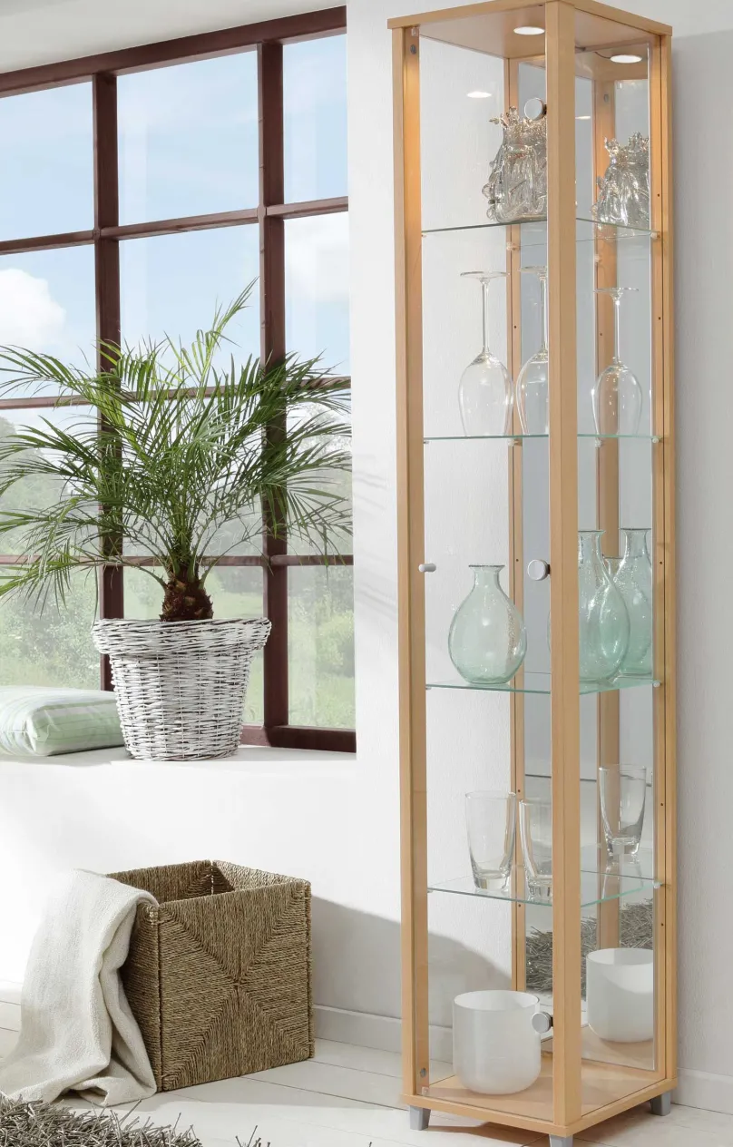 Best Glas Vitrine schmal in 7 Farben Vitrinen|Glasvitrinen