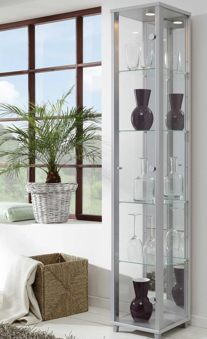 Best Glas Vitrine schmal in 7 Farben Vitrinen|Glasvitrinen