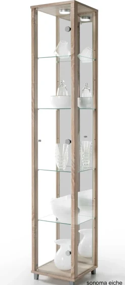Best Glas Vitrine schmal in 7 Farben Vitrinen|Glasvitrinen