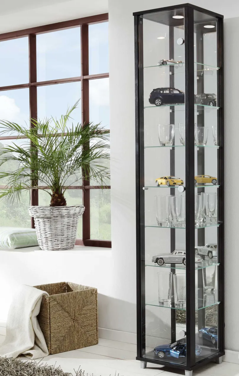 Best Glas Vitrine schmal in 7 Farben Vitrinen|Glasvitrinen
