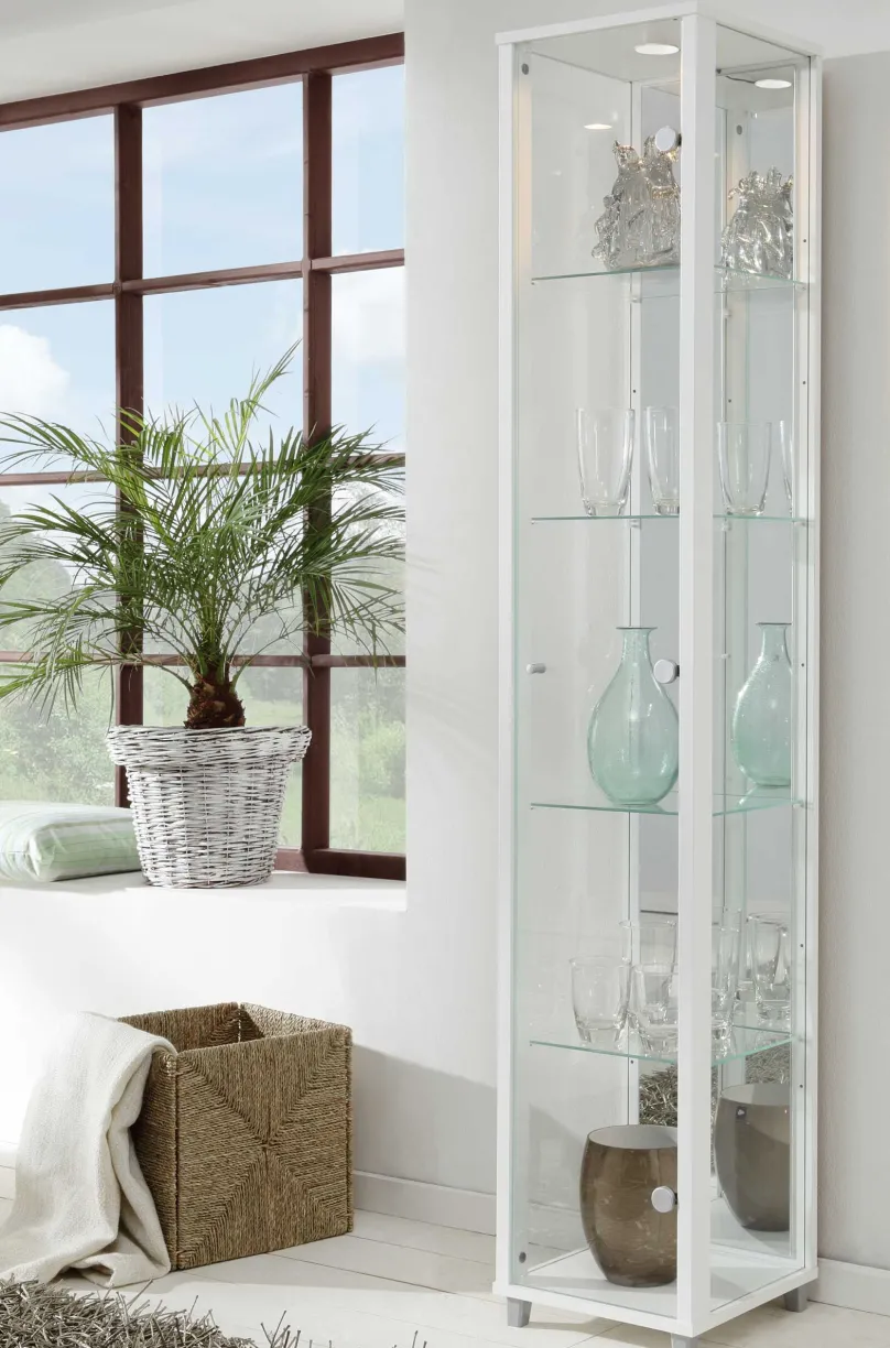 Best Glas Vitrine schmal in 7 Farben Vitrinen|Glasvitrinen