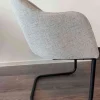 Outlet Grauer Schwingsessel 2er Set Schwingstühle|Stühle
