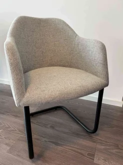 Outlet Grauer Schwingsessel 2er Set Schwingstühle|Stühle